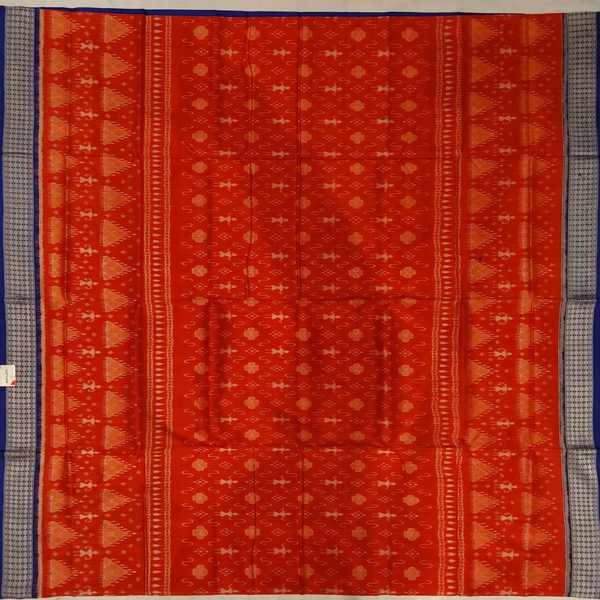 Sambalpuri Silk Saree - Terracotta Design