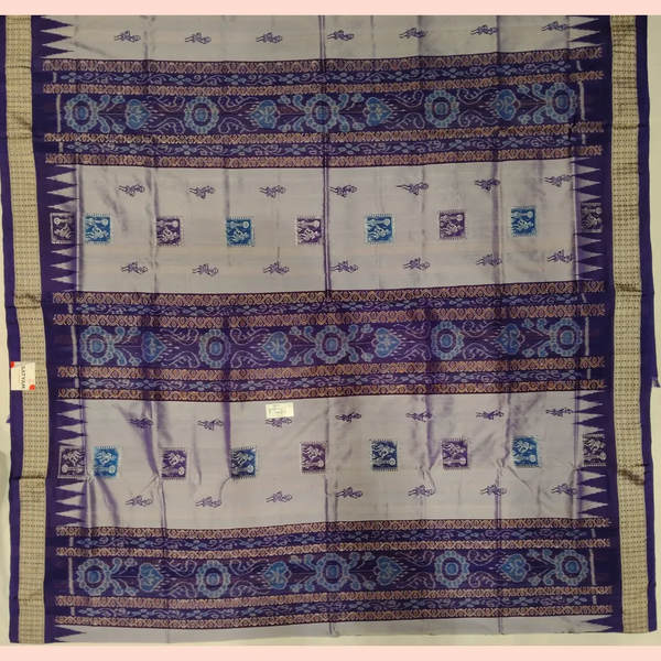 Sambalpuri Silk Saree - Bandha and Bomkai Design