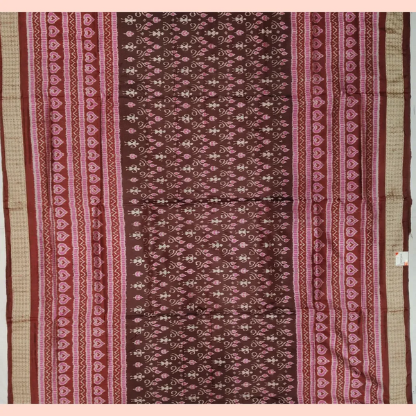 Sambalpuri Silk Saree - Terracotta