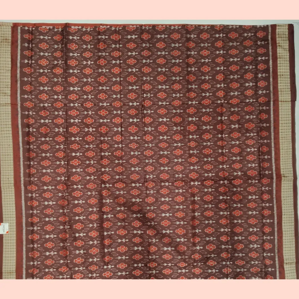Sambalpuri Silk Saree - Terracotta