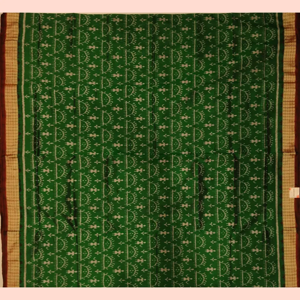 Sambalpuri Silk Saree - Terracotta