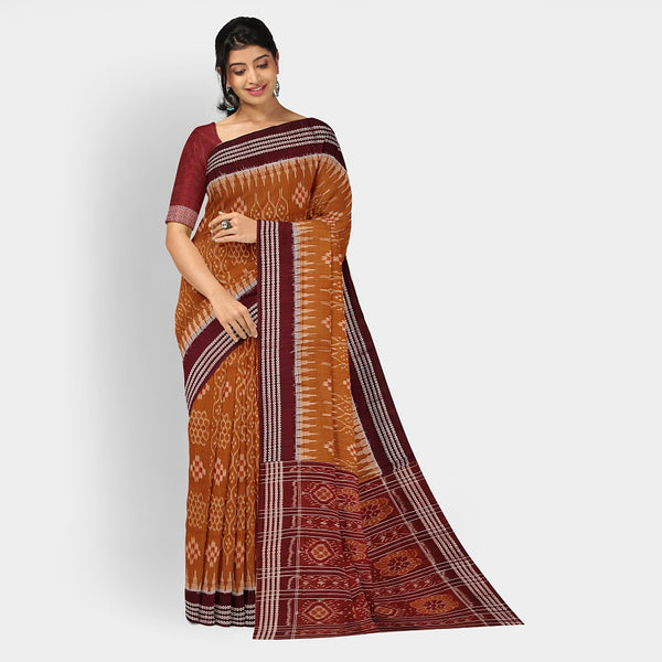 Sambalpuri Cotton Saree - Bandha Design