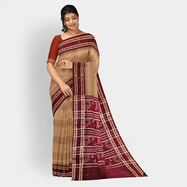 Sambalpuri Cotton Saree - Bandha Design Buti