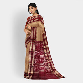Sambalpuri Cotton Saree - Bandha Design Buti