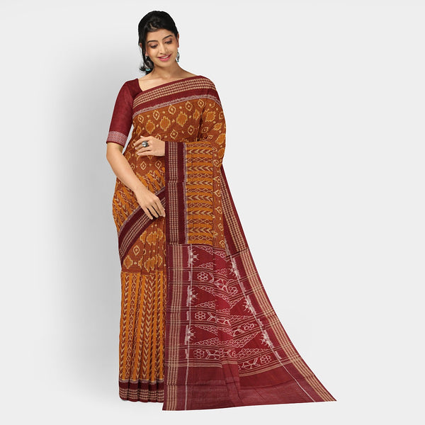 Sambalpuri Cotton Saree - Bandha Design