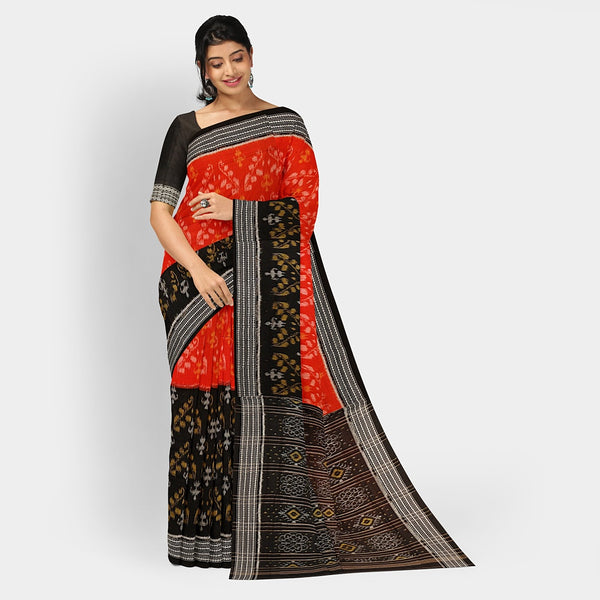 Sambalpuri Cotton Saree - Half/Half Design