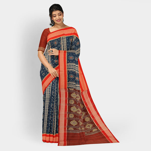 Sambalpuri Cotton Saree - Bandha Design