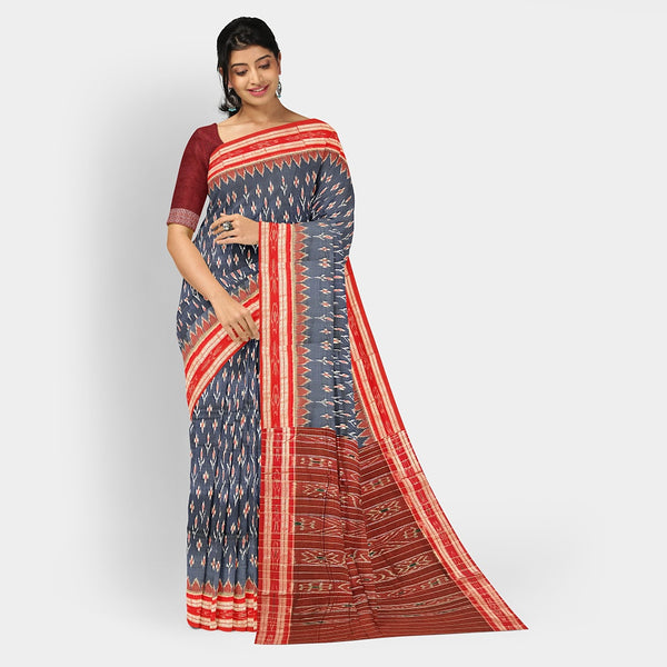 Sambalpuri Cotton Saree - Bandha Design