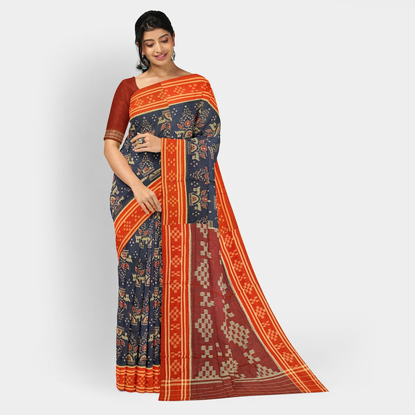 Sambalpuri Cotton Saree - Bandha Design