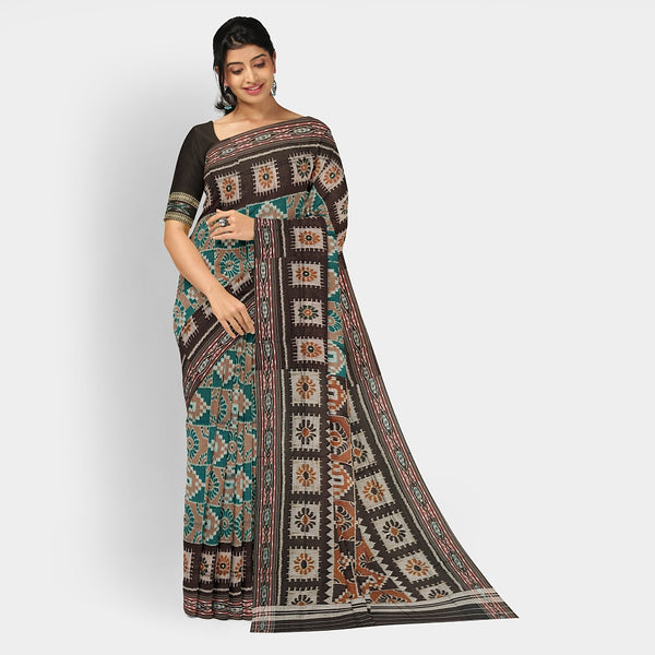 Sambalpuri Cotton Saree - Bandha Design