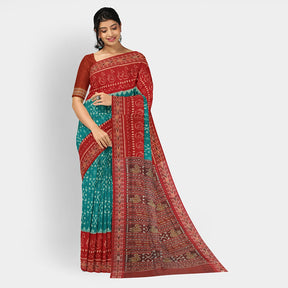 Sambalpuri Cotton Saree - Bandha Design