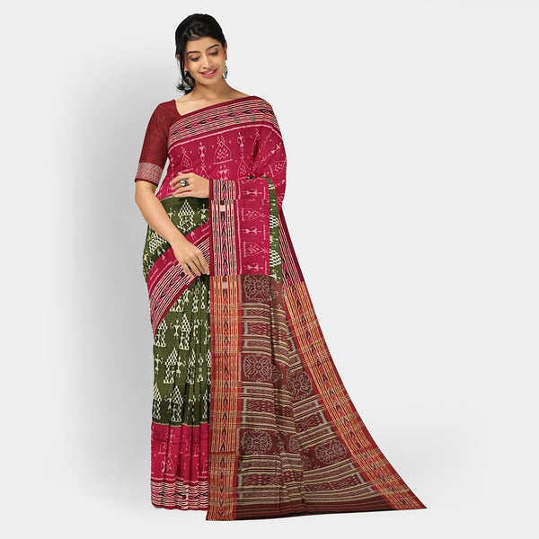 Sambalpuri Cotton Saree - Bandha Design