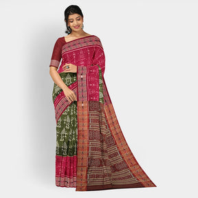 Sambalpuri Cotton Saree - Bandha Design