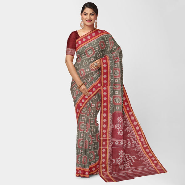 Sambalpuri Cotton Saree - Bandha Design