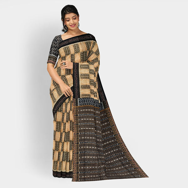 Sambalpuri Cotton Saree - Bandha Design