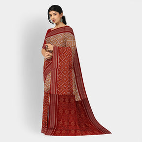 Sambalpuri Cotton Saree - Half/Half Design