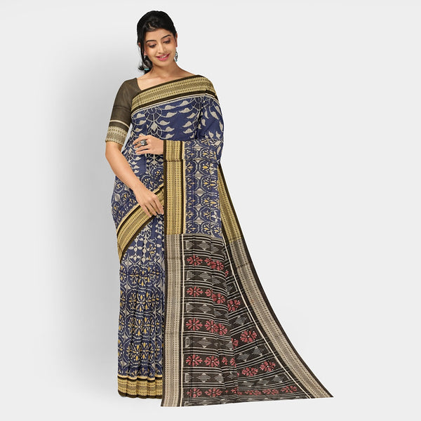 Sambalpuri Cotton Saree - Bandha Design
