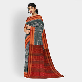 Sambalpuri Cotton Saree - Bandha Design