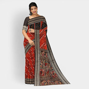Sambalpuri Cotton Saree - Box Pattern Sapta Design
