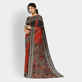 Sambalpuri Cotton Saree - Box Pattern Sapta Design