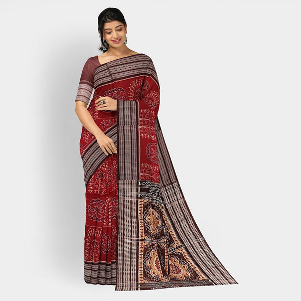 Sambalpuri Cotton Saree - Bandha Design
