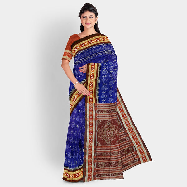 Sambalpuri Silk Saree - Terracotta