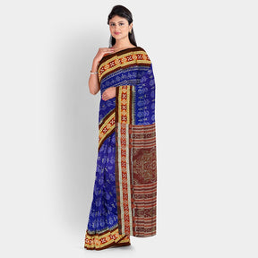 Sambalpuri Silk Saree - Terracotta