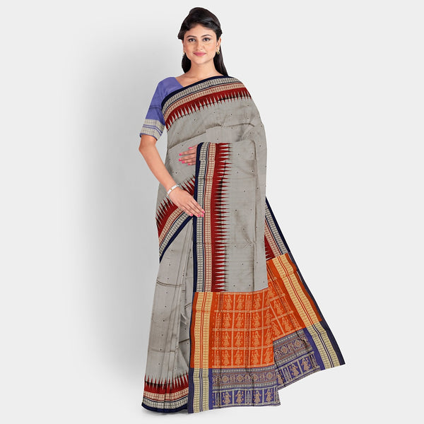 Sambalpuri Silk Saree - Plain Buti