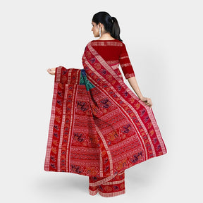 Sambalpuri Cotton Saree - 3d Border