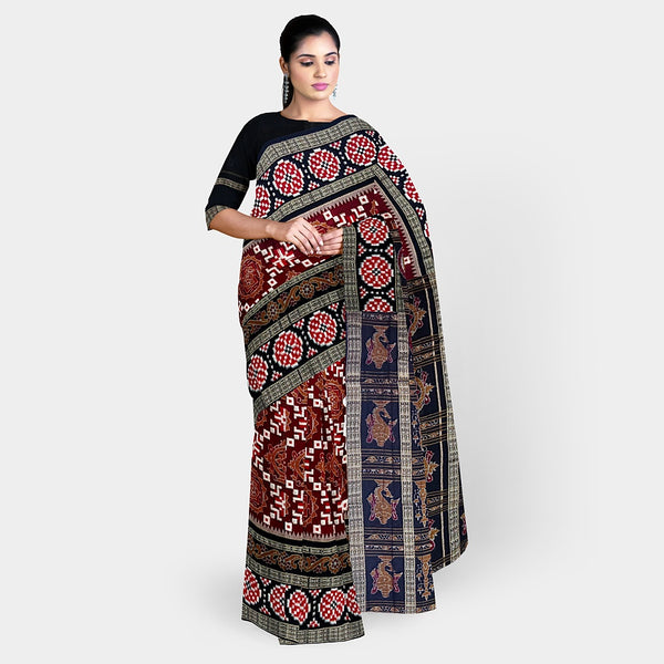 Sambalpuri Cotton Saree - 3d Border