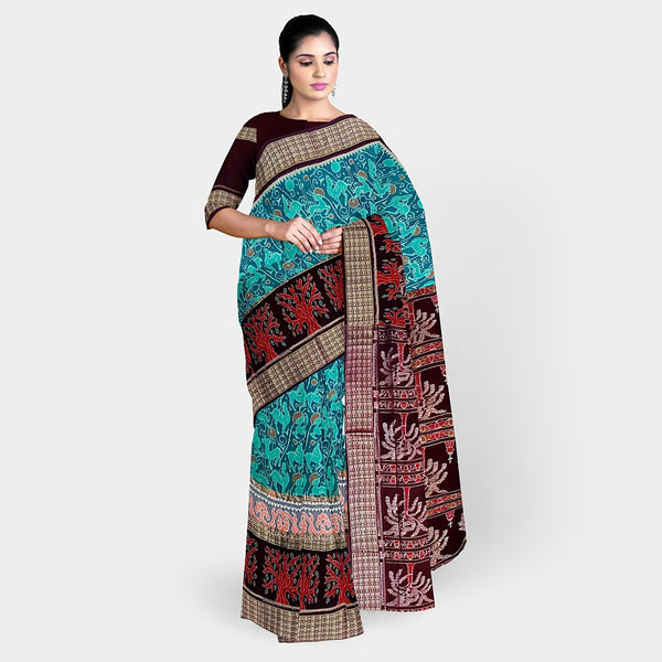 Sambalpuri Cotton Saree - 3d Border