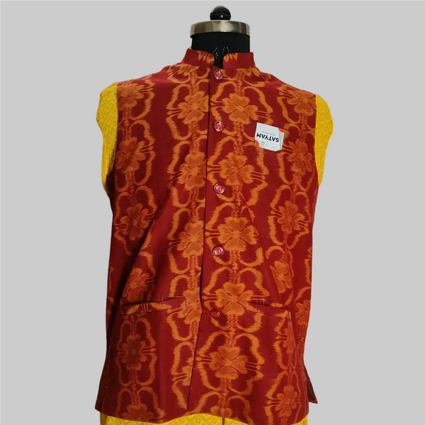 Sambalpuri Modi Jacket- Paper Design