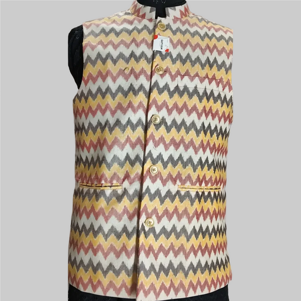 Sambalpuri Modi Jacket- Paper Design