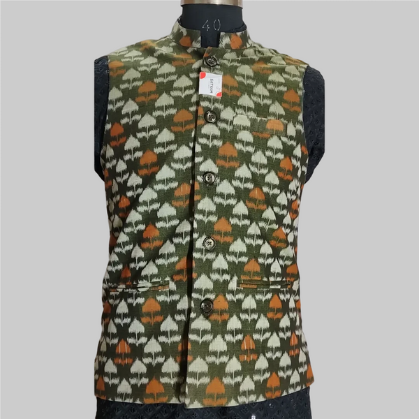 Sambalpuri Modi Jacket- Paper Design