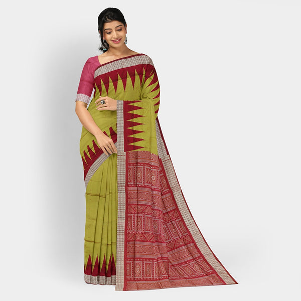 Sambalpuri Silk Saree - Plain Buti