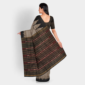 Sambalpuri Silk Saree - Lining Plain Tissue