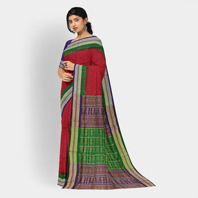 Sambalpuri Silk Saree - Plain Buti