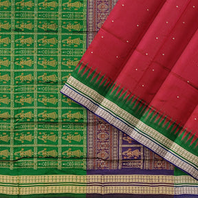 Sambalpuri Silk Saree - Plain Buti