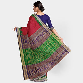 Sambalpuri Silk Saree - Plain Buti