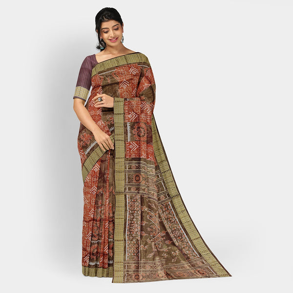 Sambalpuri Silk Saree - Tissue Nartaki