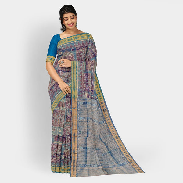 Sambalpuri Silk Saree - Tissue Konark