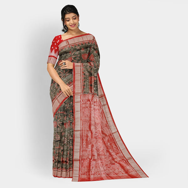 Sambalpuri Silk Saree - Tissue Konark