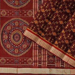 Sambalpuri Silk Saree - Terracotta