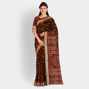 Sambalpuri Silk Saree - Terracotta