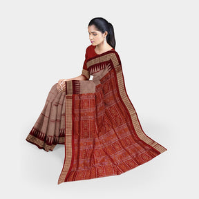 Sambalpuri Silk Saree - Plain Buti