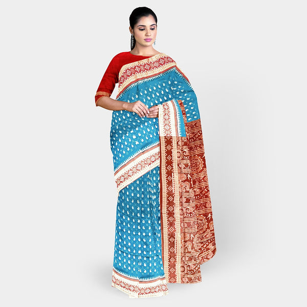Sambalpuri Silk Saree - Dhadi Sapta Bandha Design