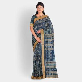 Sambalpuri Silk Saree - Terracotta