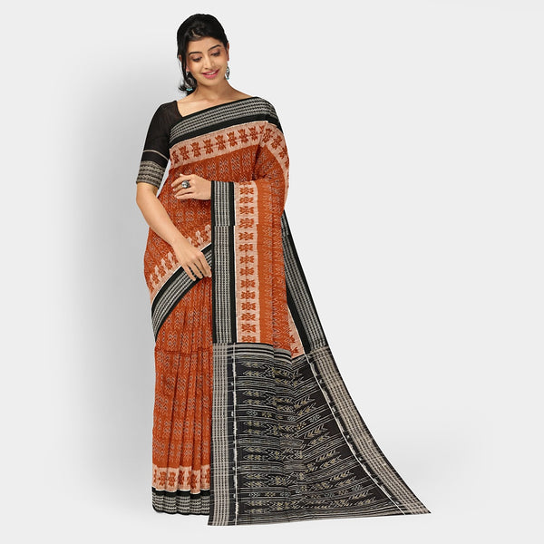 Sambalpuri Cotton Saree - Bandha Design